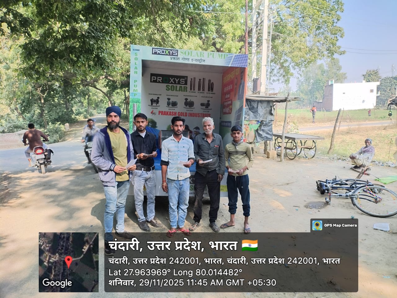 Proxys solar pump farmer outreach camp at Chandari, Uttar Pradesh